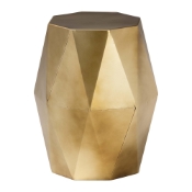 Baxton Studio Salman Geometric Bronze Metal Accent Table - Faceted Modern Side Table for Indoor or Semi-Outdoor Use Baxton Studio restaurant furniture, hotel furniture, commercial furniture, wholesale living room furniture, wholesale end table, classic end table